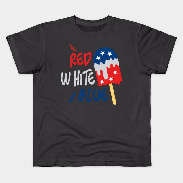 red white blue usa gift Kids T-Shirt by salah_698